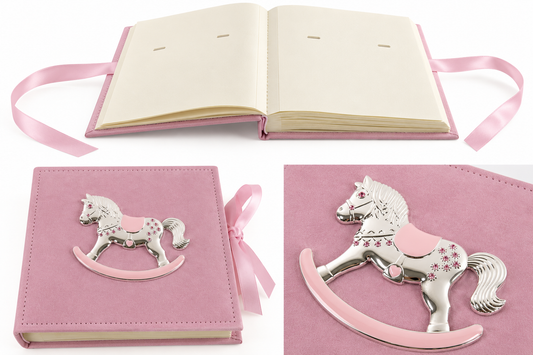 ALBUM CAVALO ROSA /AZUL18X4X19CM