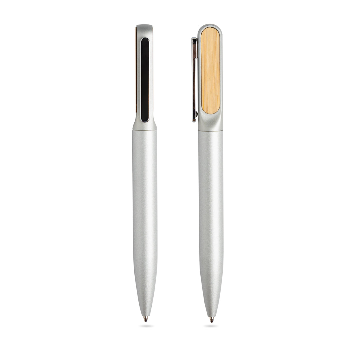 Esferográfica metal com bambu