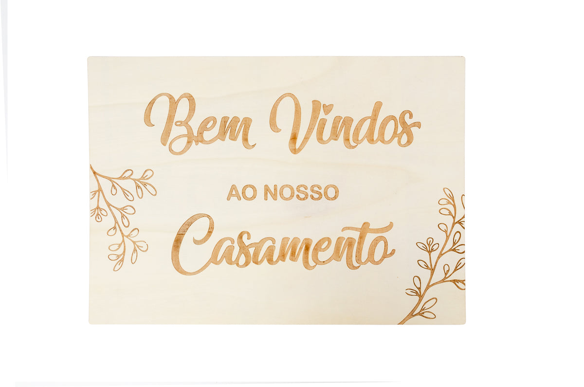 Placa Bem vindos
