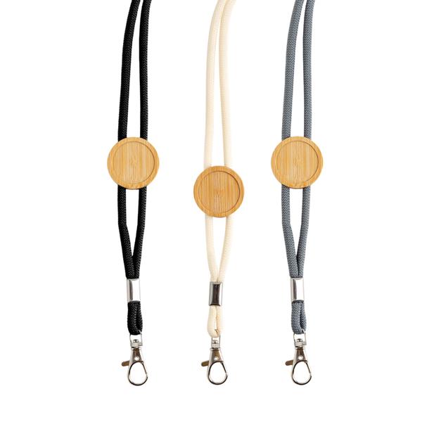 Lanyard com madeira