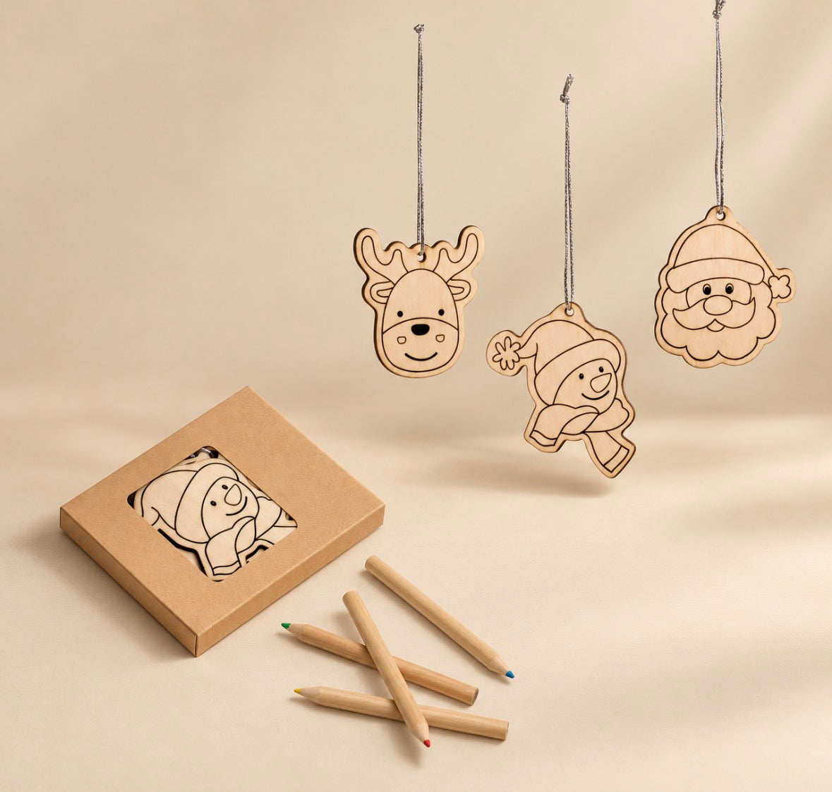 Pendentes de Natal para Colorir – Brindes para Crianças