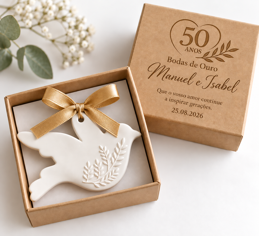 Pomba gesso Bodas