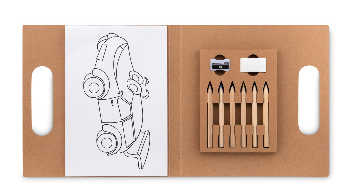 Conjunto 6 lápis para colorir Folder2 Go