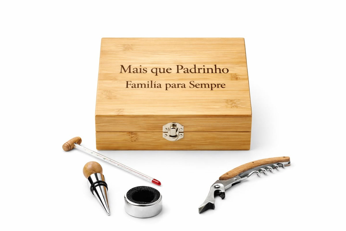 Cabernet Conjunto para vinho em bambu