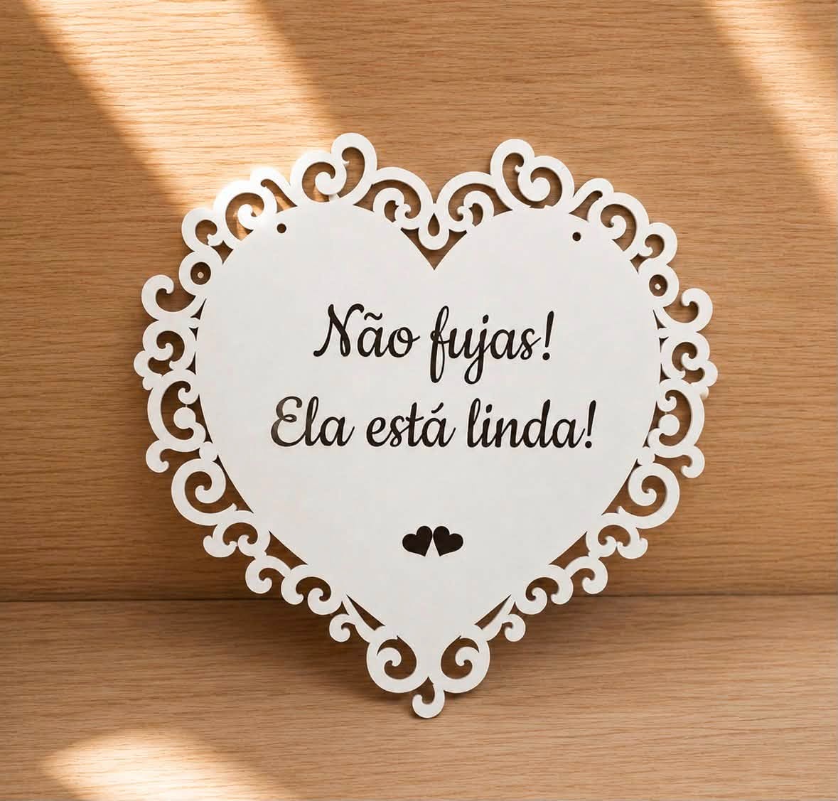 Placa Madeira Noiva