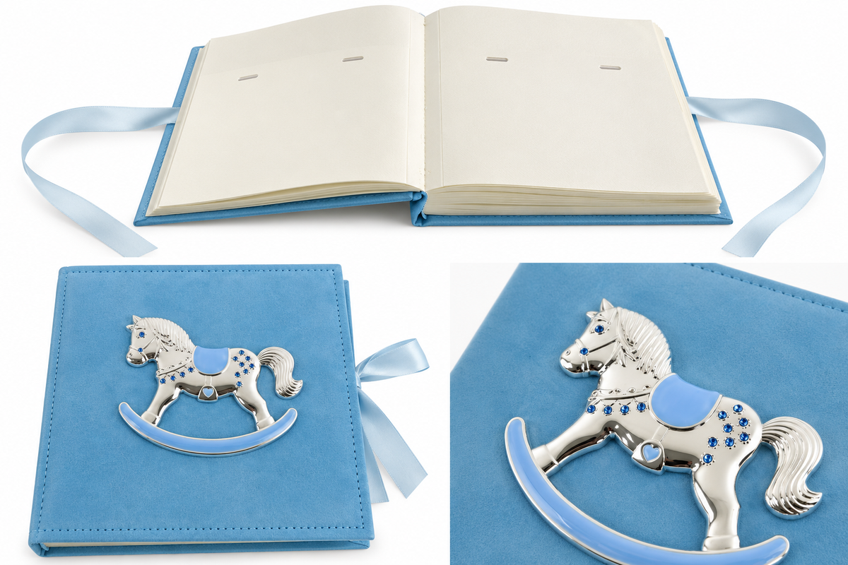 ALBUM CAVALO ROSA /AZUL18X4X19CM