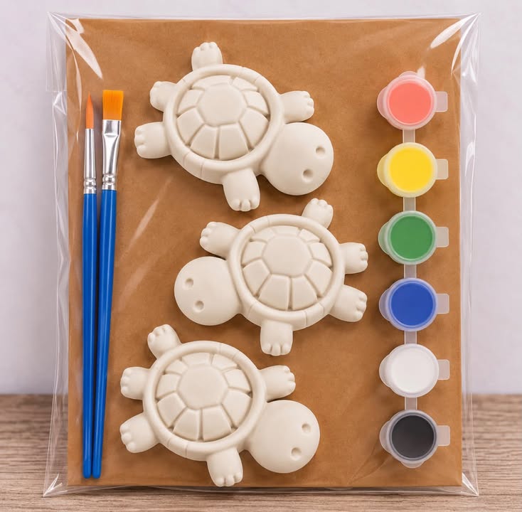 Kit pintura infantil gesso animais