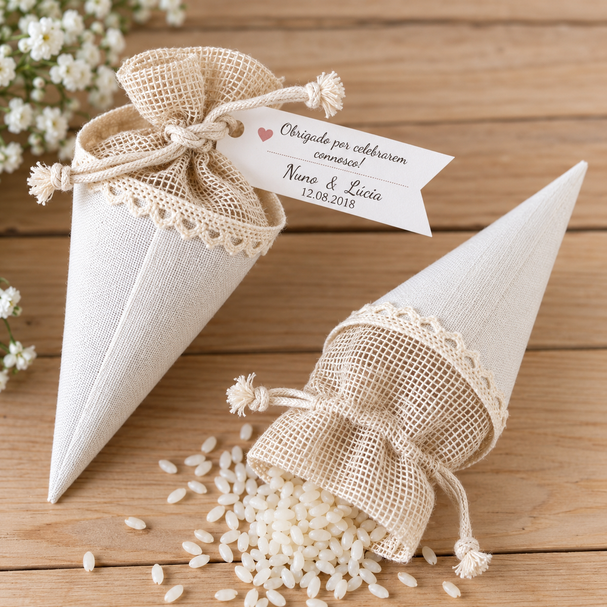 Cone com Fecho para Arroz ou Pétalas