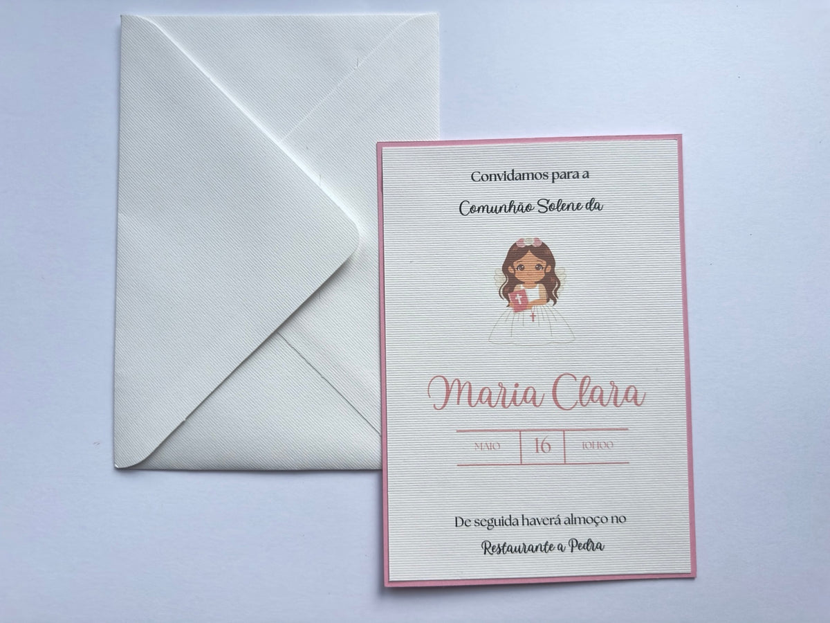 Convite Comunhão Bonequinha