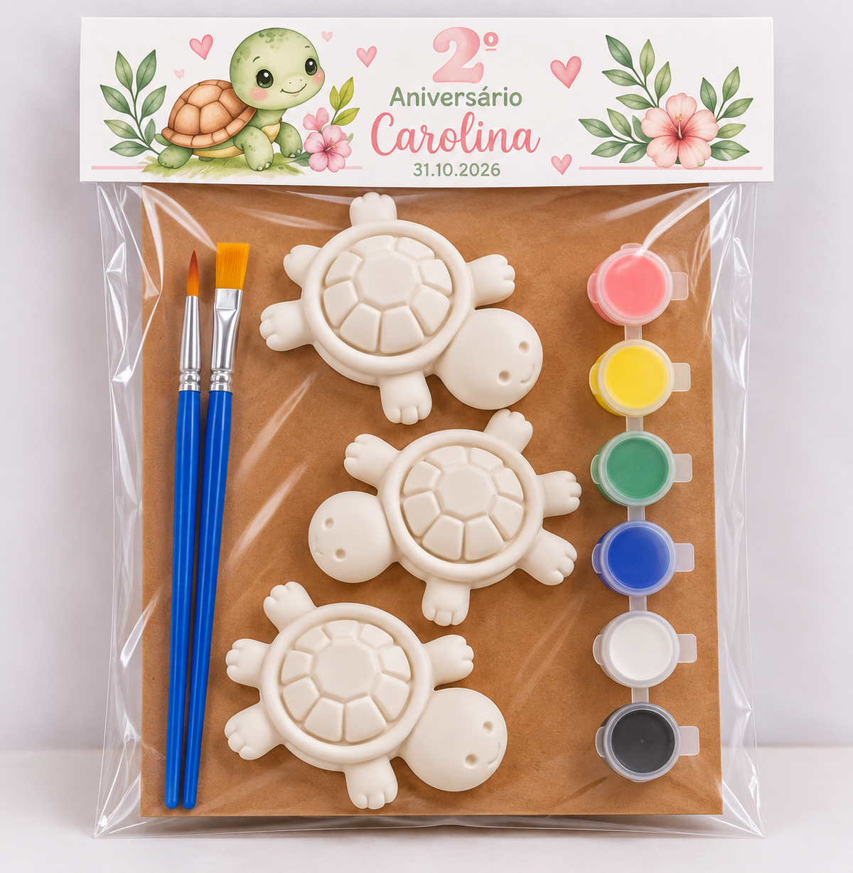 Kit pintura infantil gesso animais