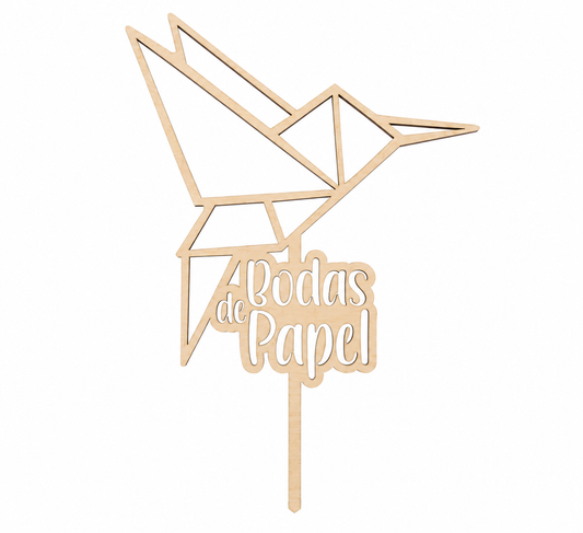 Topo Bolo Bodas Papel