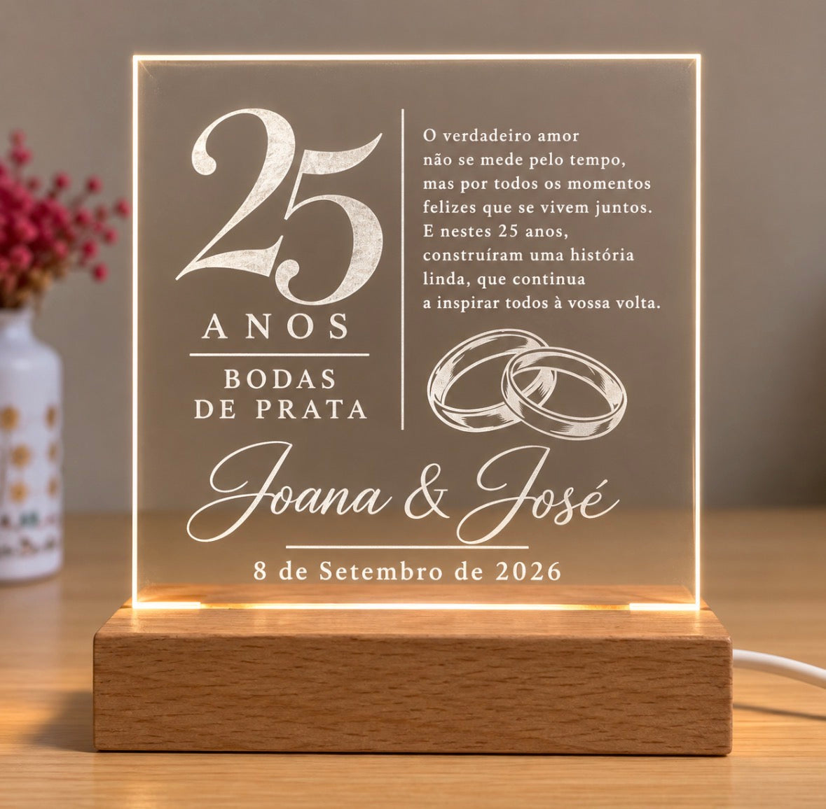 Mini Candeeiro LED Personalizado