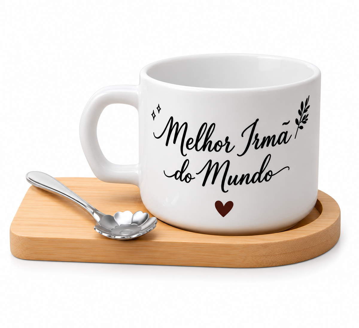 Chávena com Base de Madeira