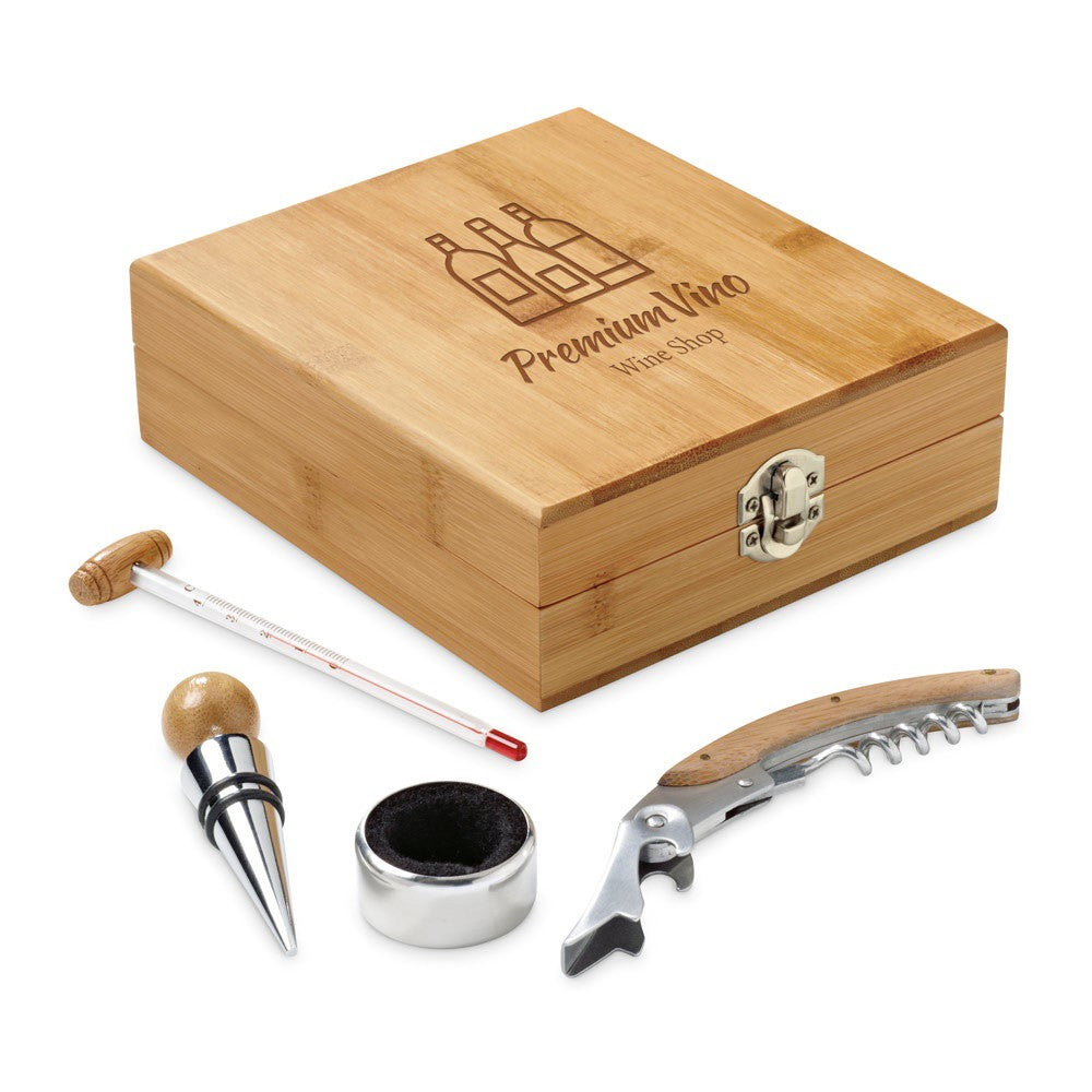 Cabernet Conjunto para vinho em bambu