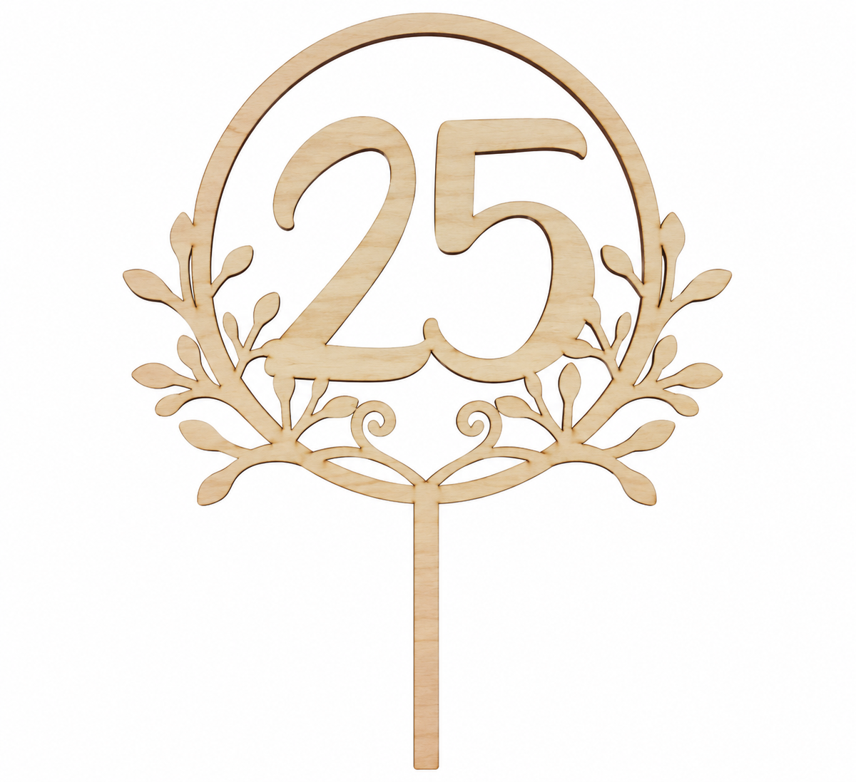 Topo Bolo 25 Bodas prata