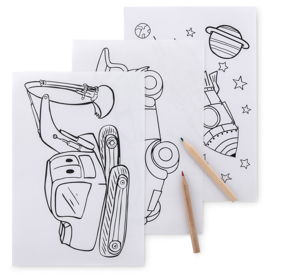 Conjunto 6 lápis para colorir Folder2 Go